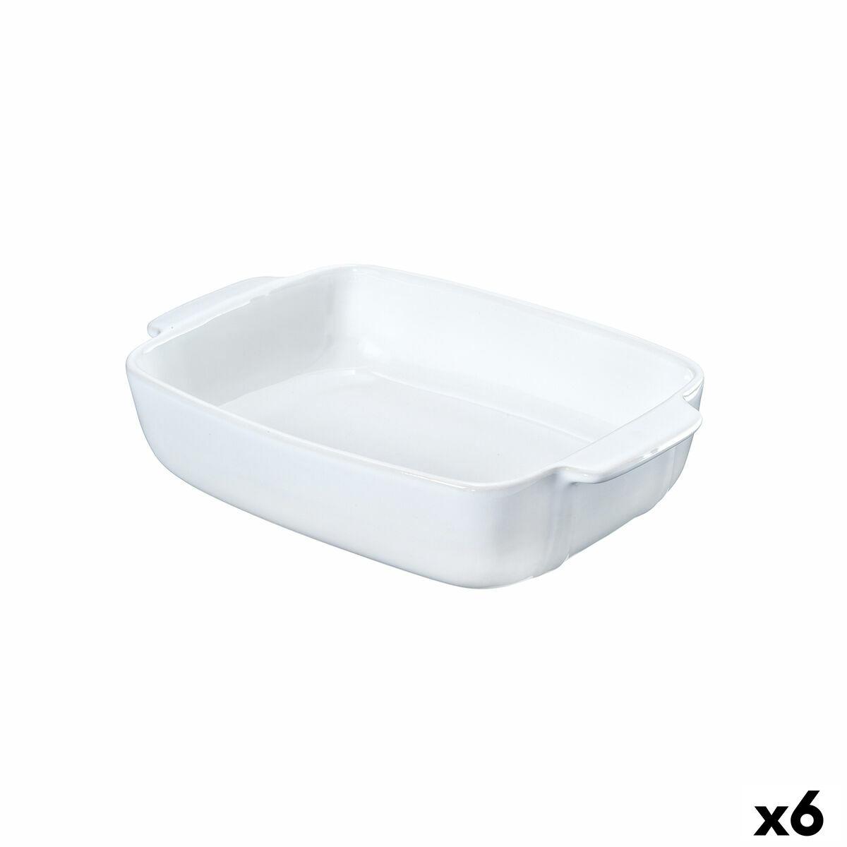 Fad Pyrex Signature Hvid Keramik Rektangulær 25 x 19 x 7 cm (6 enheder)