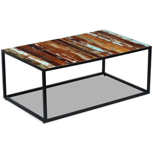Sofabord 100x60x40 cm massivt genbrugstræ