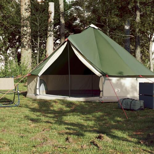 6-personers campingtelt vandafvisende grøn