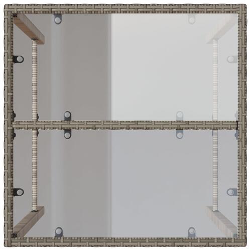Barbord til haven 70x70x110 cm polyrattan grå