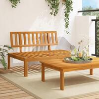Midtermodul til pallesofa massivt akacietræ