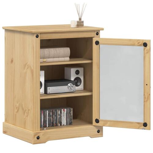 Hi-fi-skab Corona 60x50x82 cm massivt fyrretræ