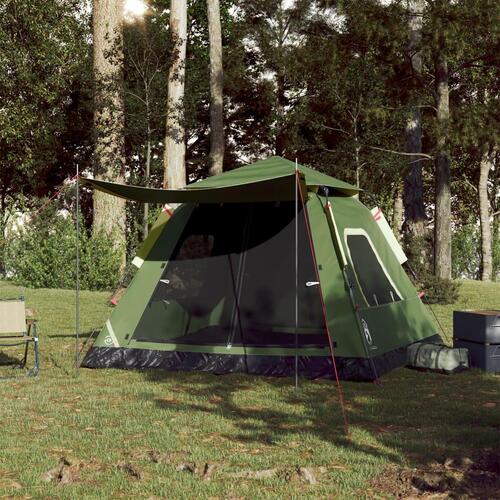 5-personers campingtelt kuppel quick-release grøn