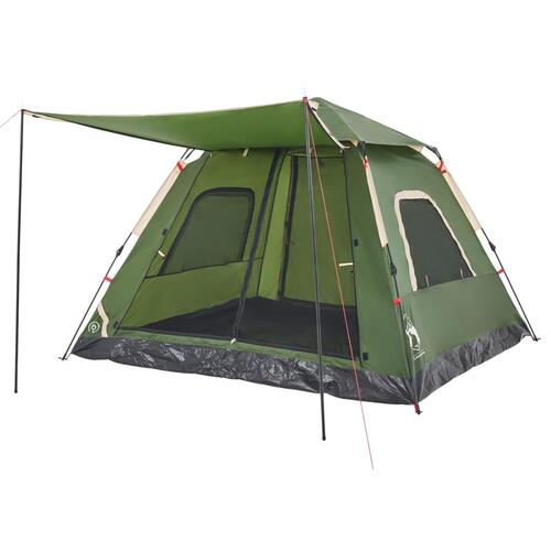 5-personers campingtelt kuppel quick-release grøn
