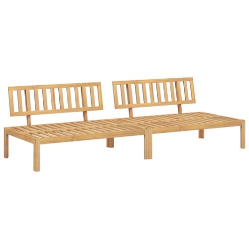 Midtermoduler 2 stk. til pallesofa massivt akacietræ