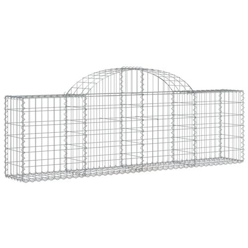 Buede gabionkurve 50 stk. 200x30x60/80 cm galvaniseret jern