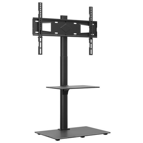 Tv-stativ til hjørne 2 hylder til 32"-65" sort