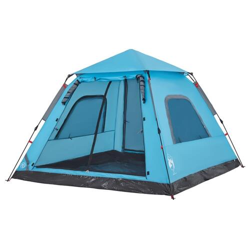 5-personers campingtelt kuppel quick-release blå