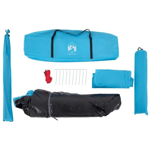 5-personers campingtelt kuppel quick-release blå