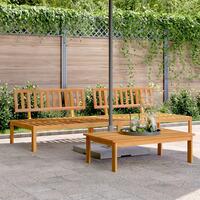 Midtermoduler 2 stk. til pallesofa massivt akacietræ