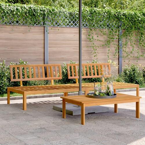 Midtermoduler 2 stk. til pallesofa massivt akacietræ
