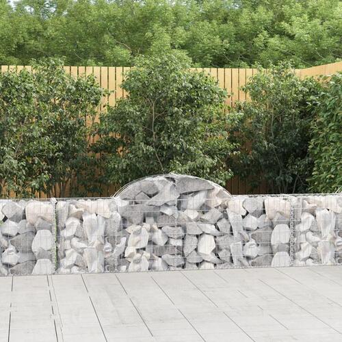 Buede gabionkurve 40 stk. 200x30x60/80 cm galvaniseret jern