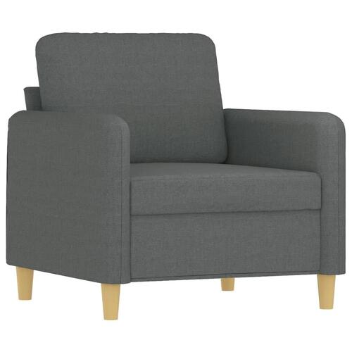 Sofasæt 4 dele med hynder stof mørkegrå