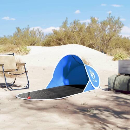 Strandtelt vandafvisende pop-up azurblå