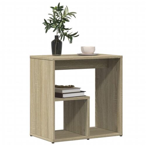 Sidebord 50x30x50 cm konstrueret træ sonoma-egetræsfarvet