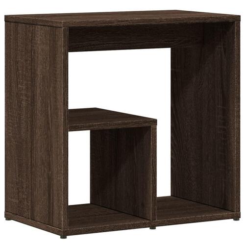 Sidebord 50x30x50 cm konstrueret træ brun egetræ