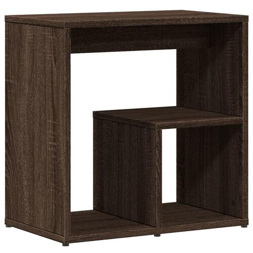 Sidebord 50x30x50 cm konstrueret træ brun egetræ