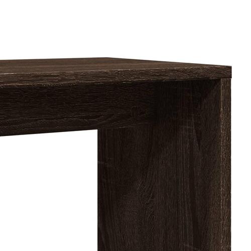 Sidebord 50x30x50 cm konstrueret træ brun egetræ