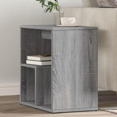 Sidebord 50x30x50 cm konstrueret træ grå sonoma-eg