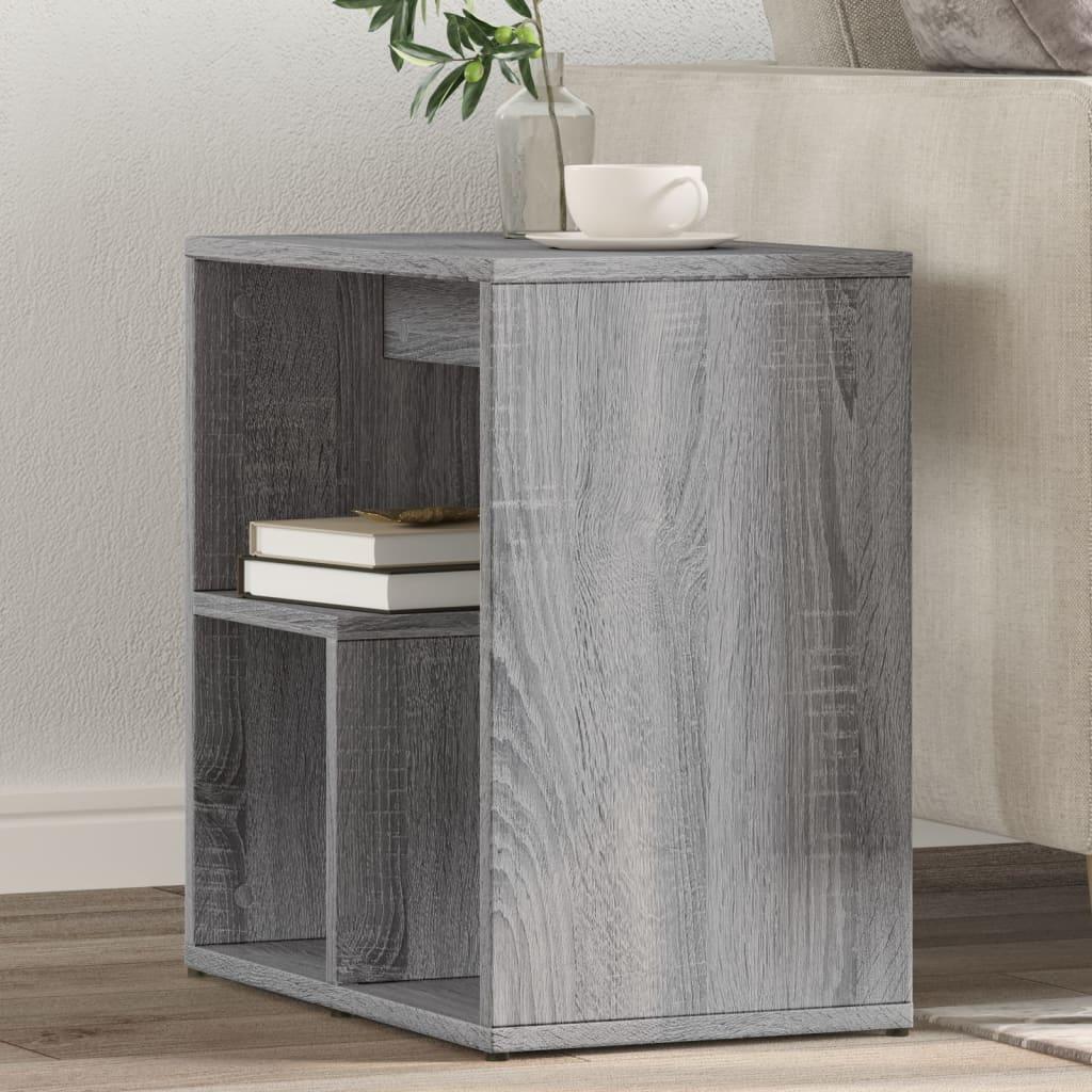 Sidebord 50x30x50 cm konstrueret træ grå sonoma-eg