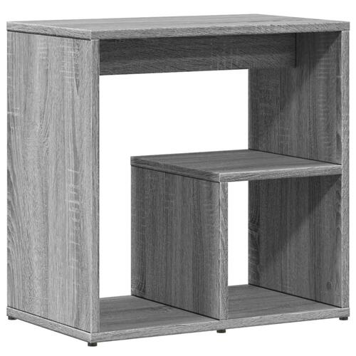 Sidebord 50x30x50 cm konstrueret træ grå sonoma-eg