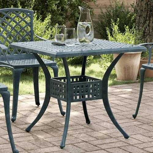 Havebord 80x80x75 cm støbt aluminium grøn