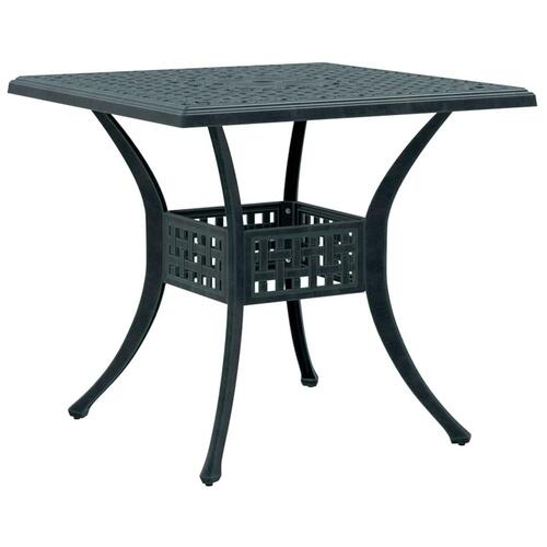 Havebord 80x80x75 cm støbt aluminium grøn