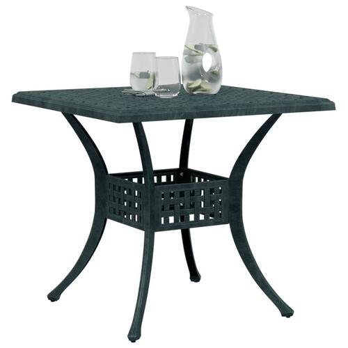 Havebord 80x80x75 cm støbt aluminium grøn