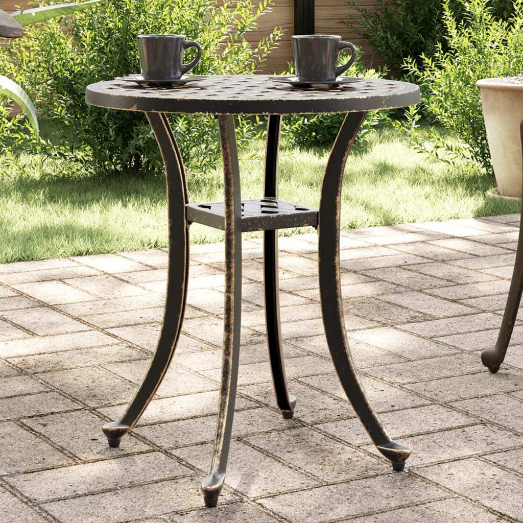 Havebord Ø48x53 cm støbt aluminium bronzefarvet