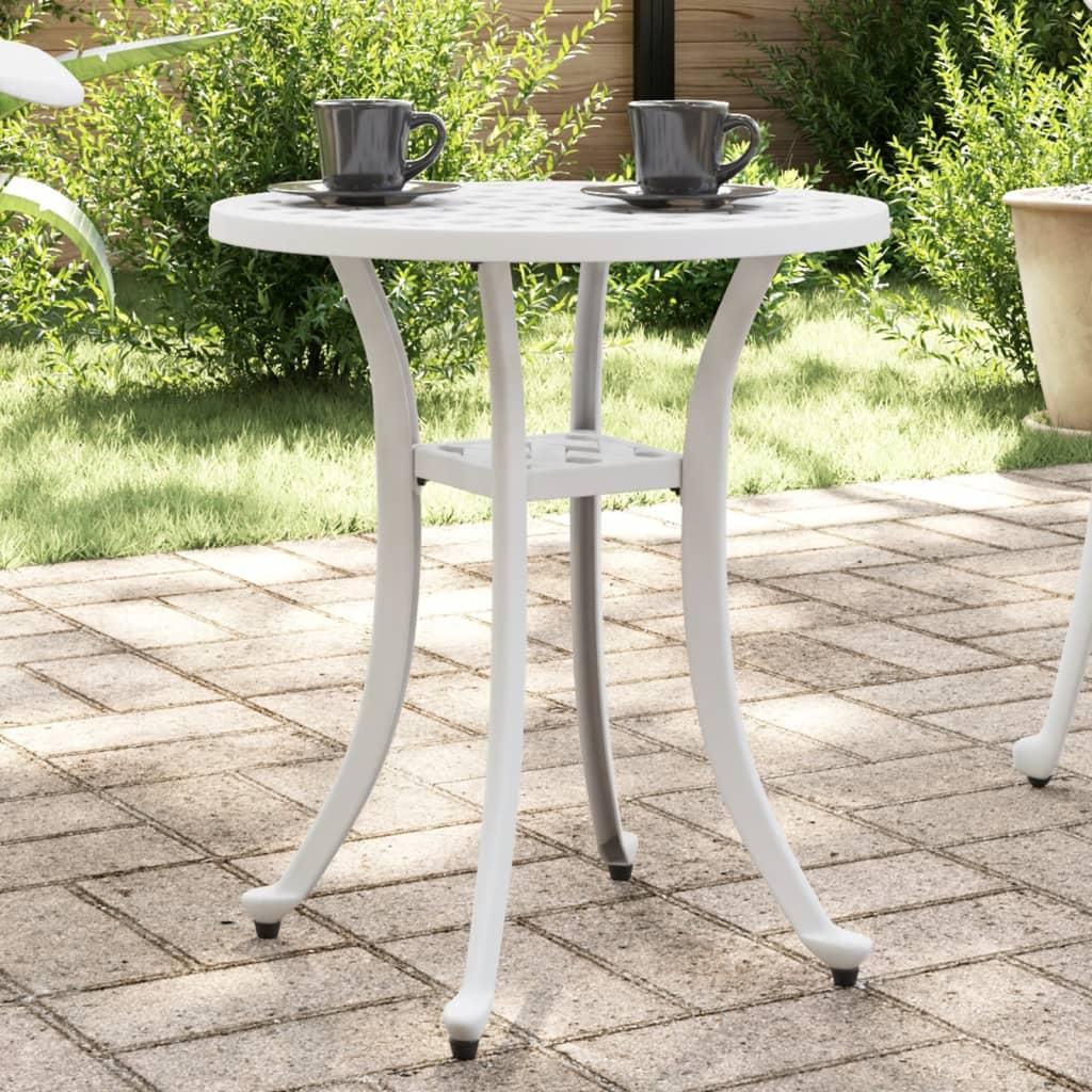 Havebord Ø48x53 cm støbt aluminium hvid