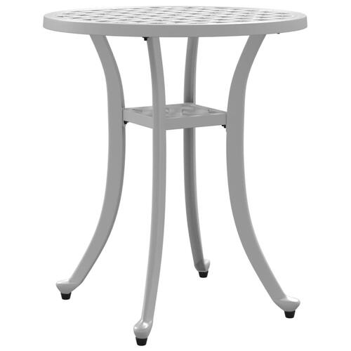 Havebord Ø48x53 cm støbt aluminium hvid