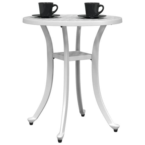 Havebord Ø48x53 cm støbt aluminium hvid