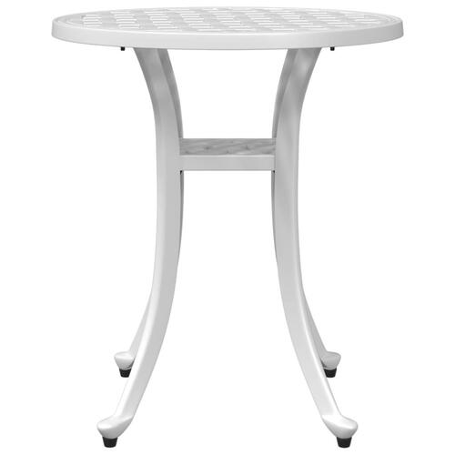 Havebord Ø48x53 cm støbt aluminium hvid