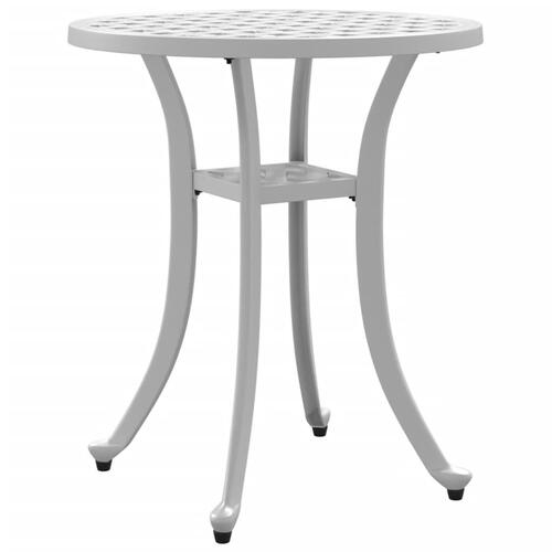 Havebord Ø48x53 cm støbt aluminium hvid