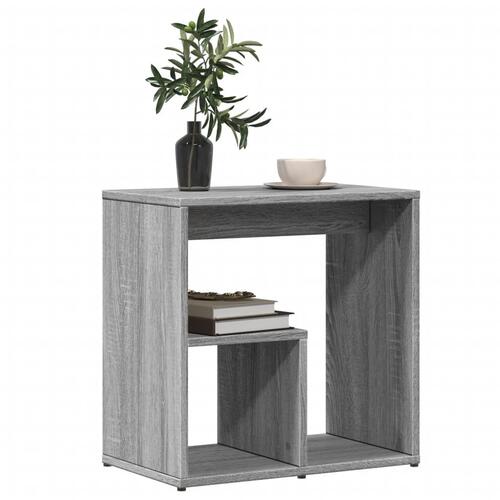Sidebord 2 stk. 50x30x50 cm konstrueret træ grå sonoma-eg