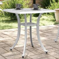 Havebord 53x53x53 cm støbt aluminium hvid