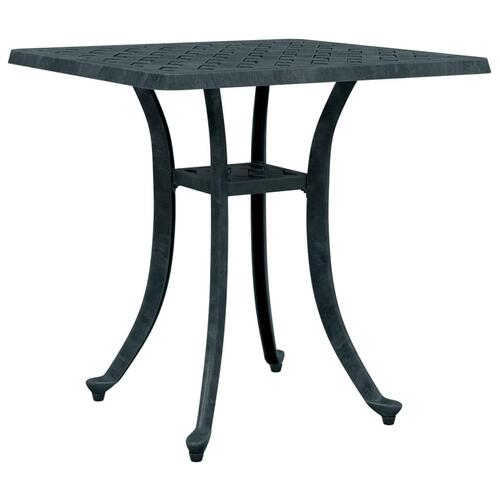 Havebord 53x53x53 cm støbt aluminium grøn
