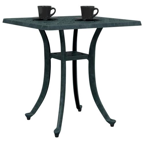 Havebord 53x53x53 cm støbt aluminium grøn