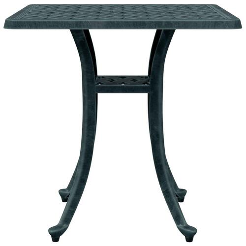 Havebord 53x53x53 cm støbt aluminium grøn