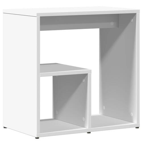 Sidebord 50x30x50 cm konstrueret træ hvid