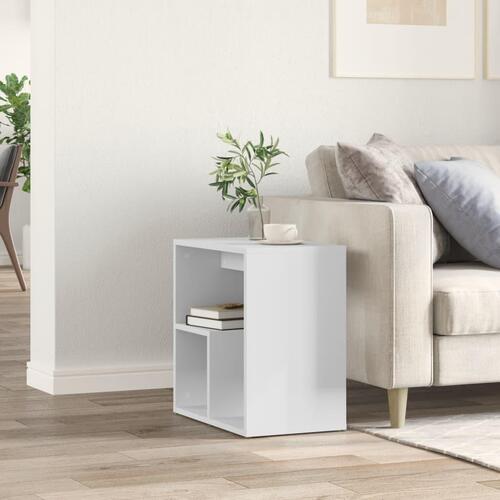 Sidebord 50x30x50 cm konstrueret træ hvid