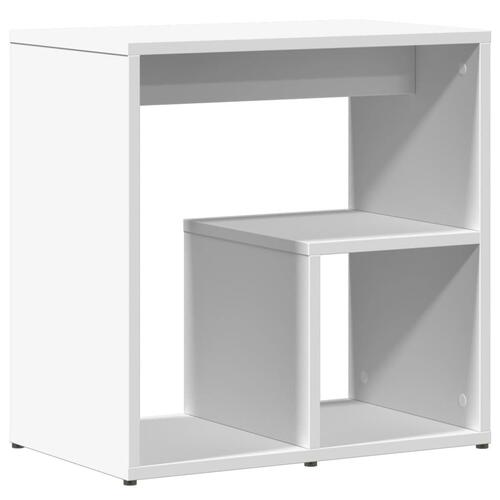 Sidebord 50x30x50 cm konstrueret træ hvid