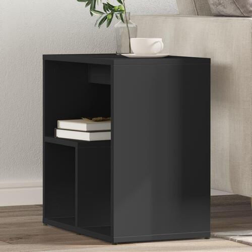 Sidebord 50x30x50 cm konstrueret træ sort