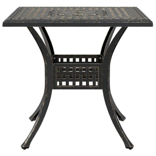 Havebord 80x80x75 cm støbt aluminium bronzefarvet