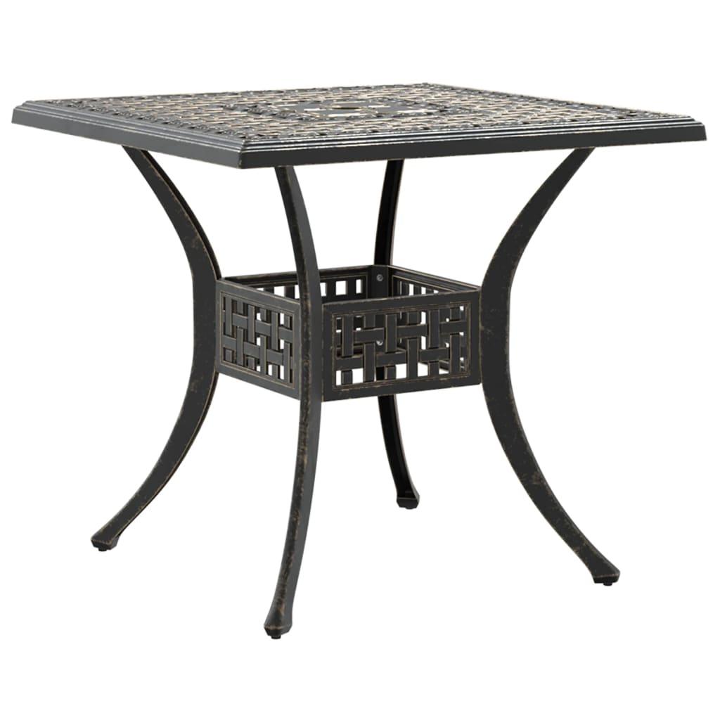 Havebord 80x80x75 cm støbt aluminium bronzefarvet