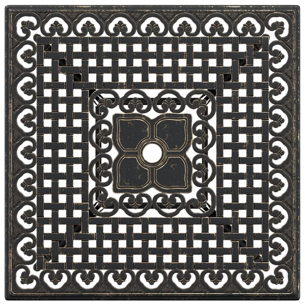 Havebord 80x80x75 cm støbt aluminium bronzefarvet