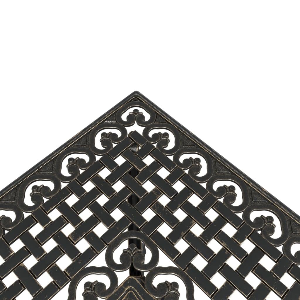 Havebord 80x80x75 cm støbt aluminium bronzefarvet