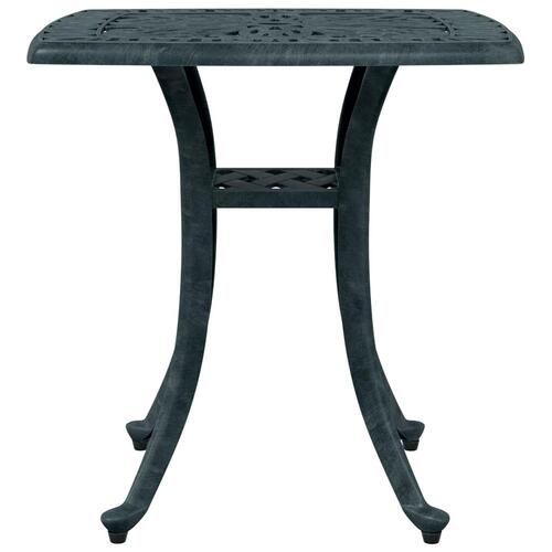 Havebord 53x53x53 cm støbt aluminium grøn