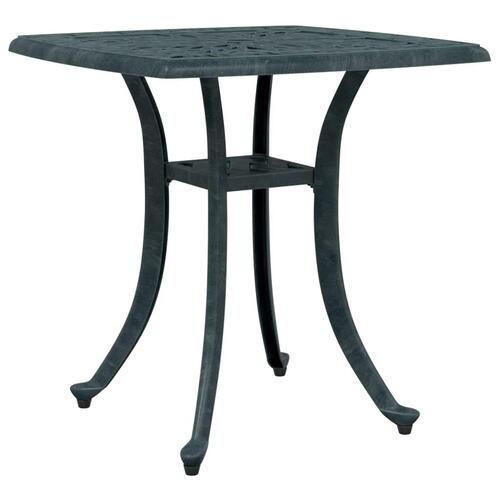 Havebord 53x53x53 cm støbt aluminium grøn
