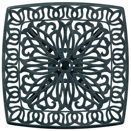 Havebord 53x53x53 cm støbt aluminium grøn